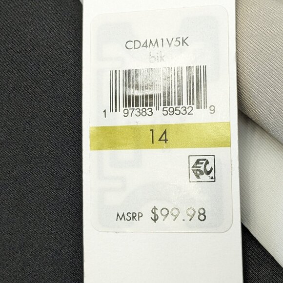 Calvin Klein Women's Colorblocked Scuba Sheath Dress Size 14 Black/Cream/White - Picture 9 of 10